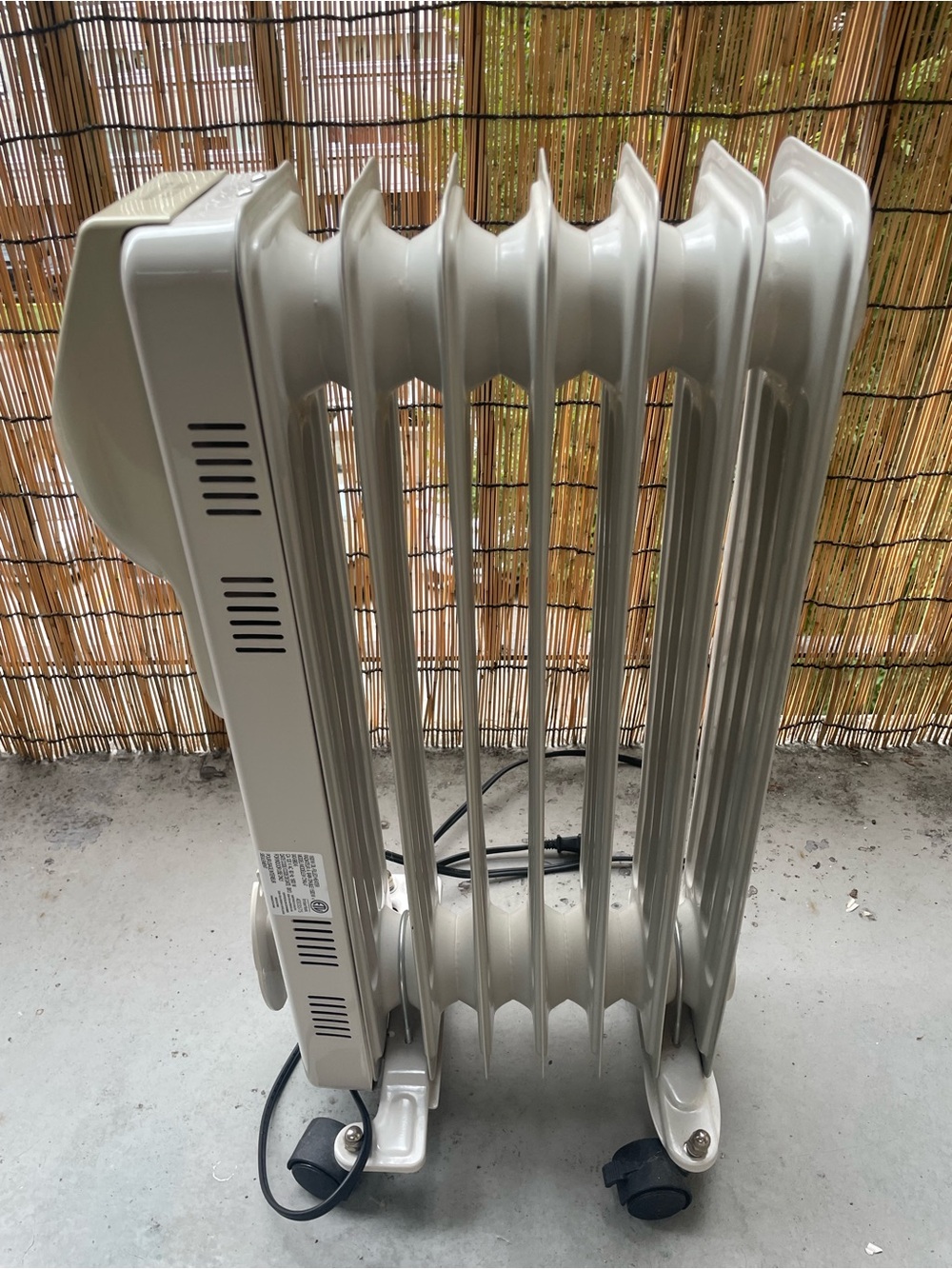 Oil-Filled Radiator Heater - Beige Portable Space Heater - Picture 9 of 9
